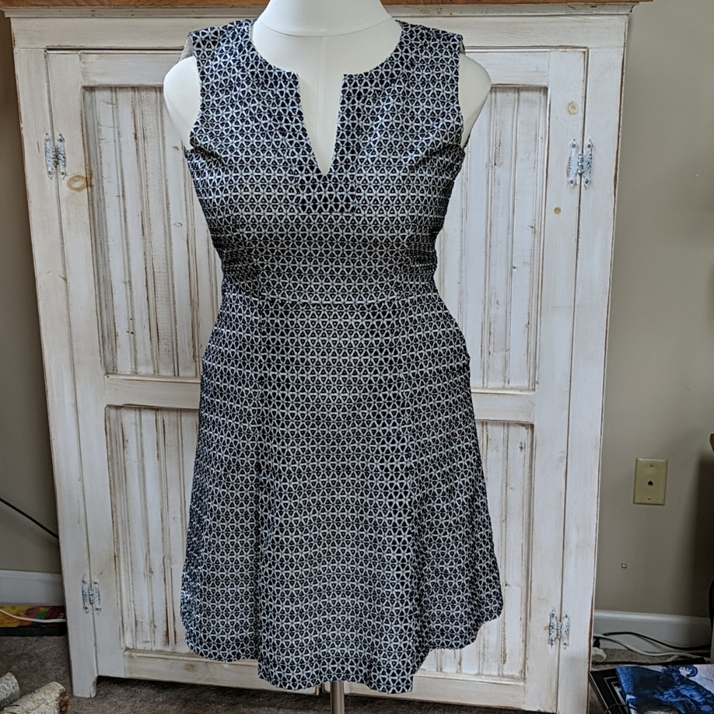 J.Crew women's black and white eyelet dress Sz 12